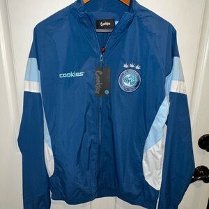 Cookies SF Hooliganism Nylon Track Jacket Contrast Navy Size Medium BRAND NEW
